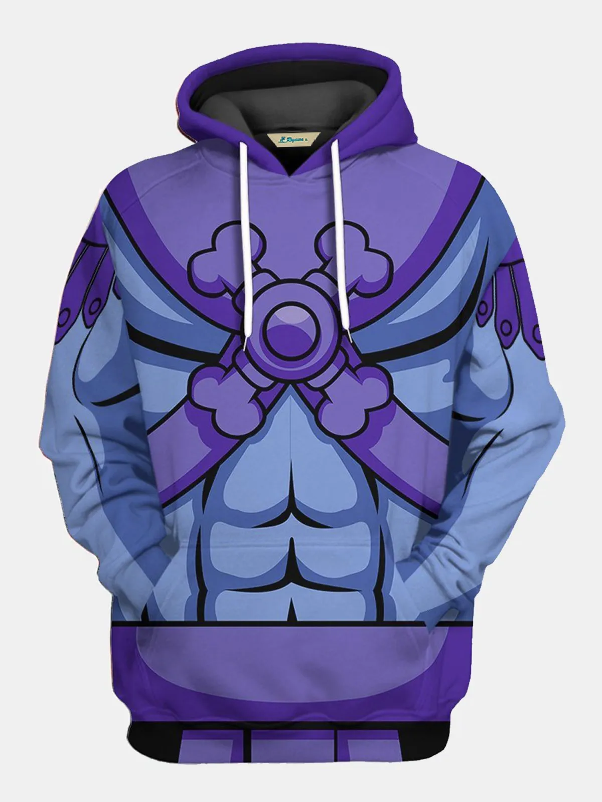 Alohadaddy 50's Retro Casual Art Men's Drawstring Hoodie Cartoon Fun Stretch Large Size Casual Pullover Sweatshirts