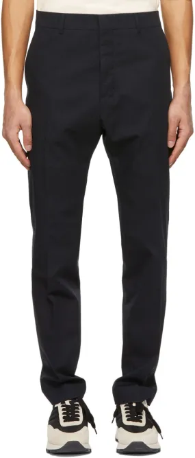 AMI Alexandre Mattiussi Navy Cigarette Fit Trousers