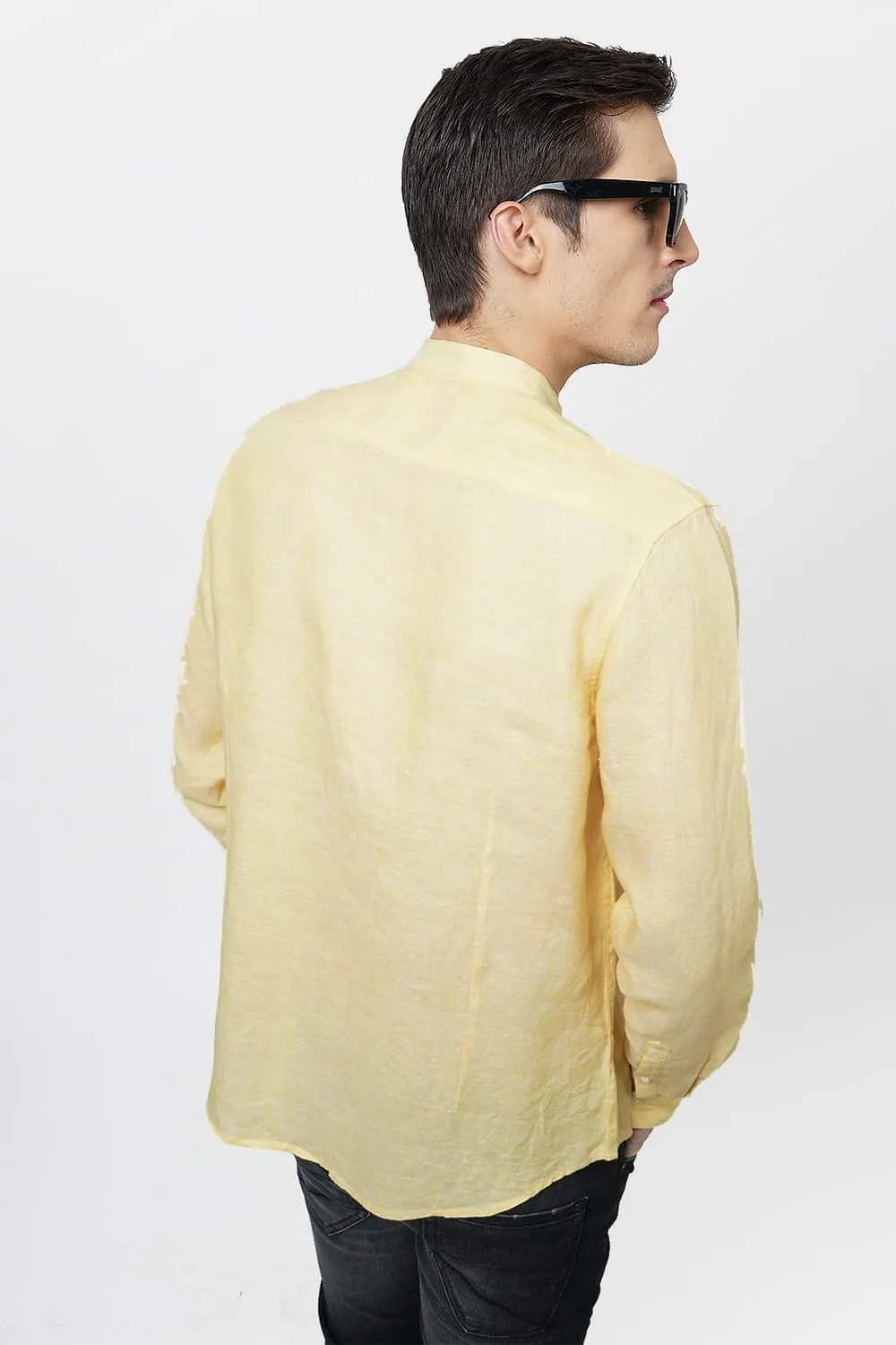 Basics Slim Fit Linen Shirt