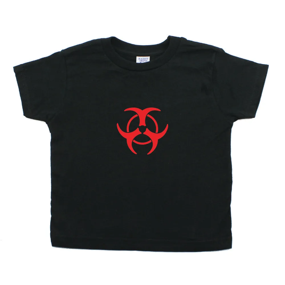 Biohazzard Warning Symbol Toddler Short Sleeve T-Shirt
