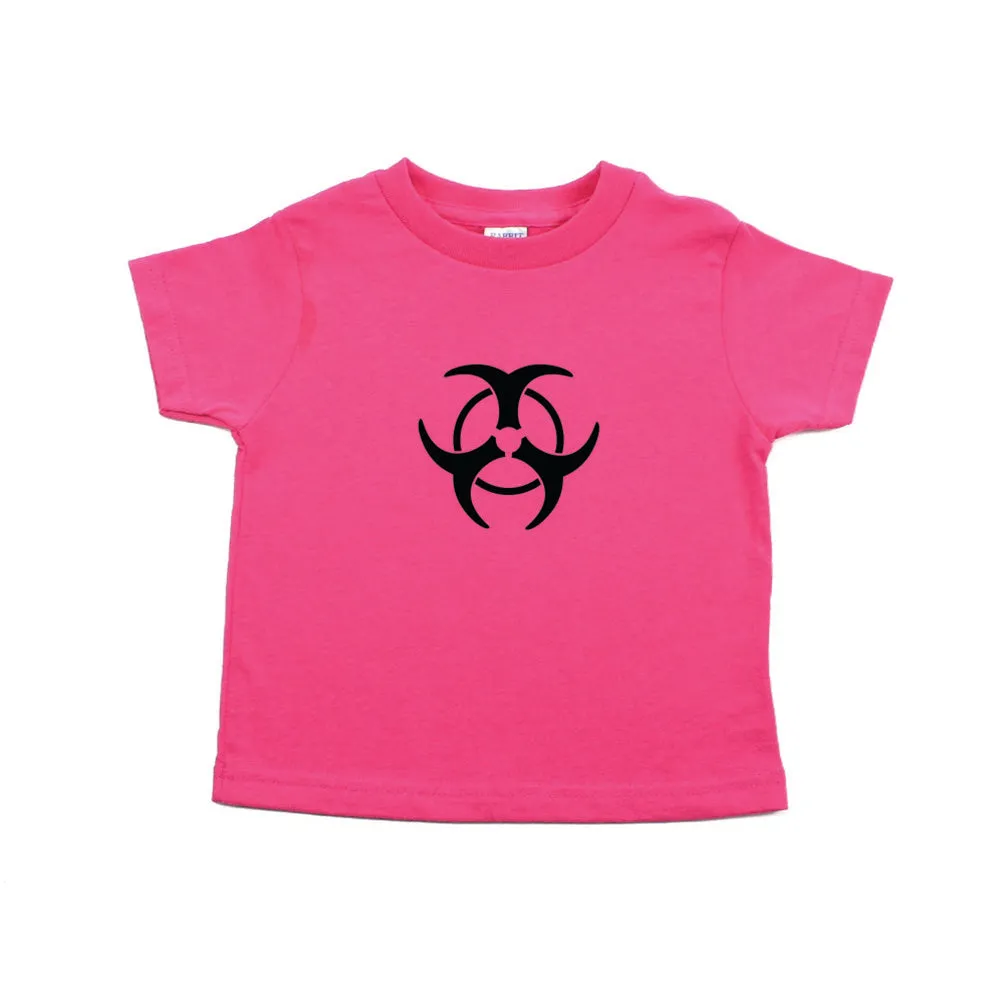 Biohazzard Warning Symbol Toddler Short Sleeve T-Shirt