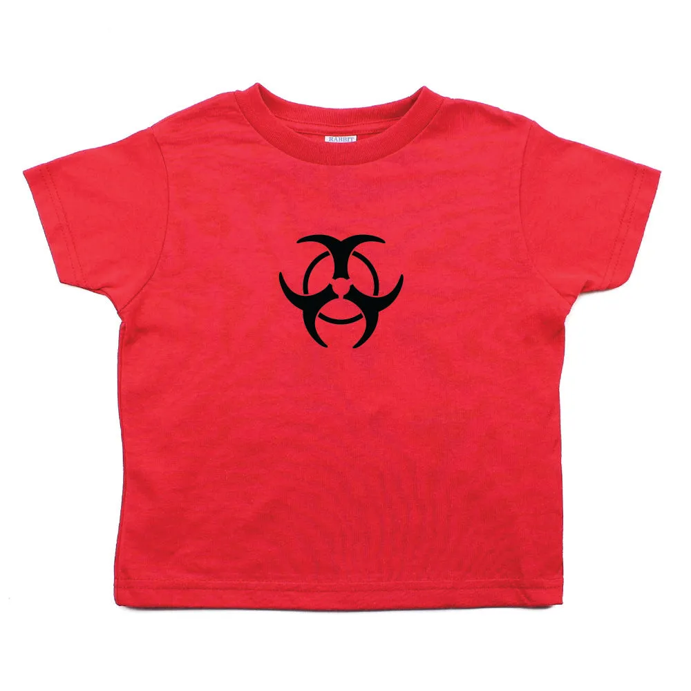 Biohazzard Warning Symbol Toddler Short Sleeve T-Shirt