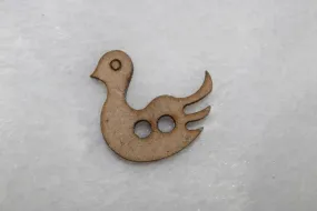 Brown Fancy Duck 2 Hole Wooden Buttons