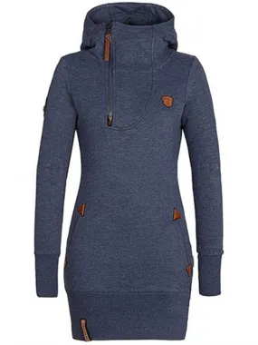Casual Hooded Turtleneck Women Hoodies