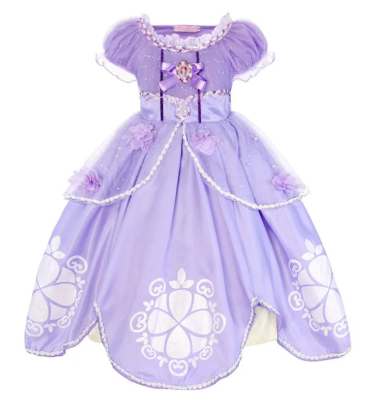 Character Costume Princess Sophia Dress Flower Tutu Dress