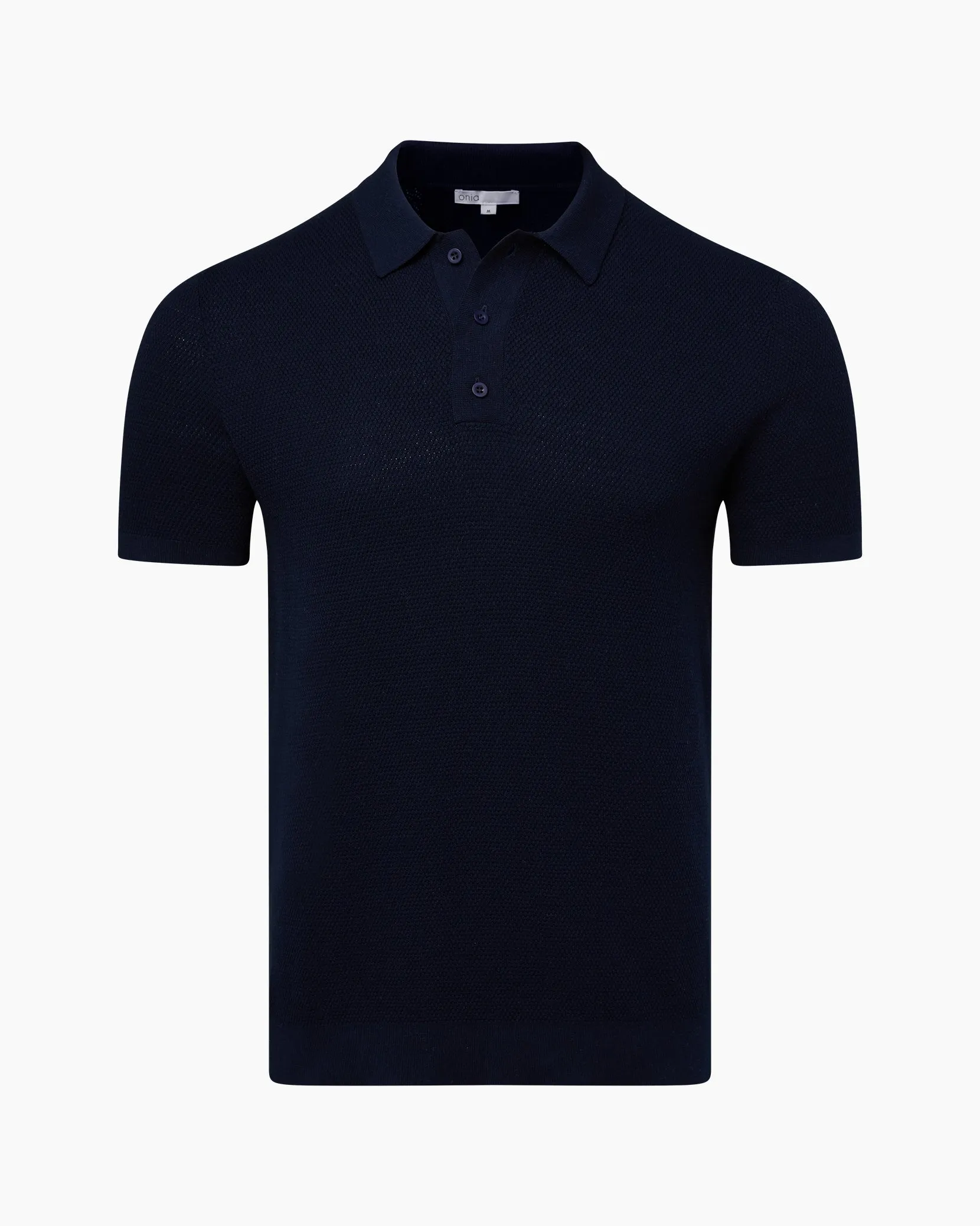 Cotton Textured Knit Polo
