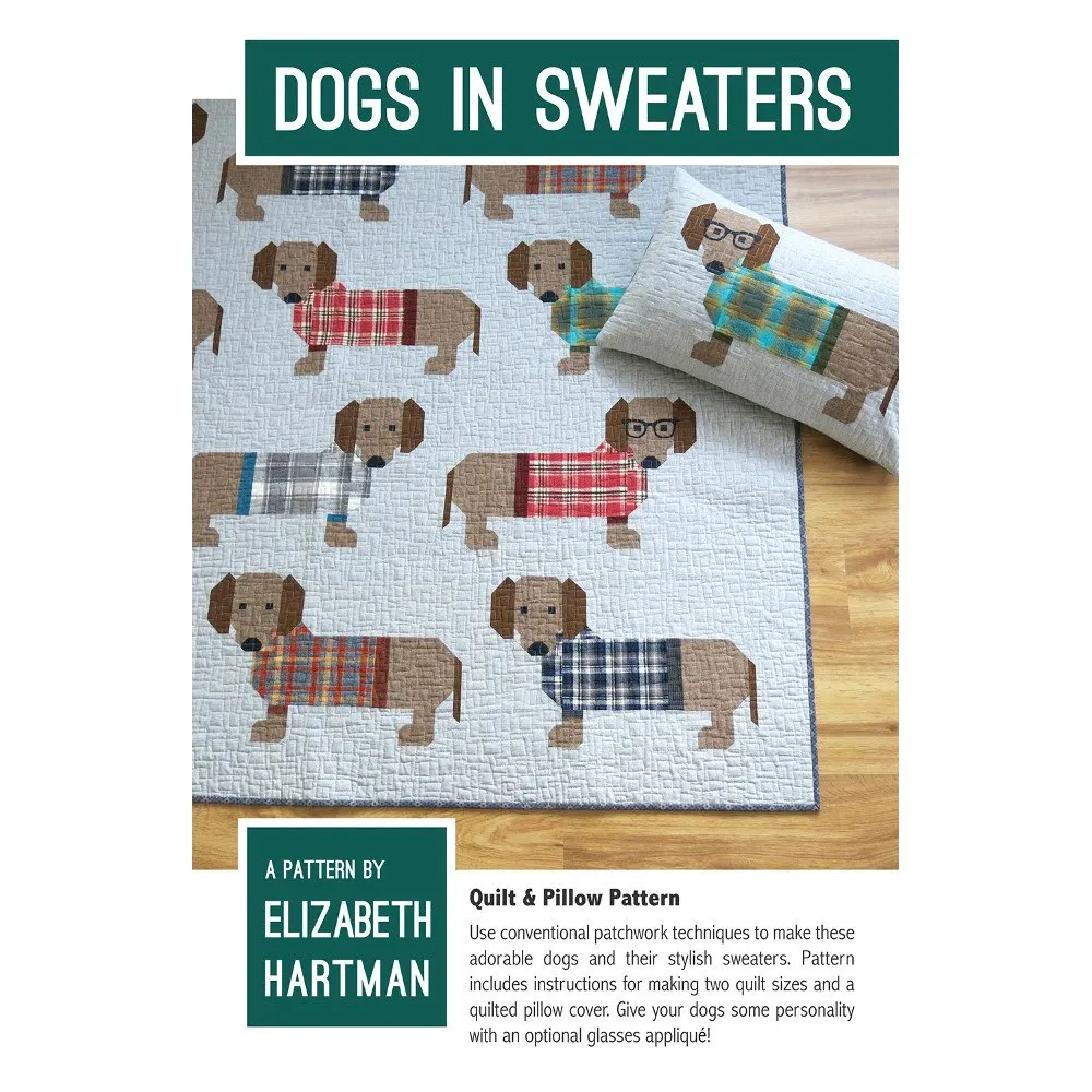 Dogs in Sweaters Pattern, Elizabeth Hartman