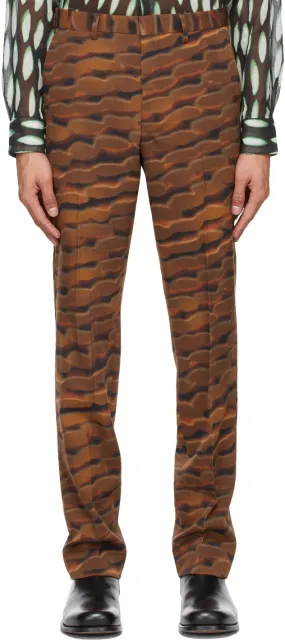 Dries Van Noten Orange Len Lye Edition Straight Trousers