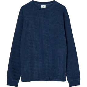 Duarte Ribbed Crewneck - Blue Oceana