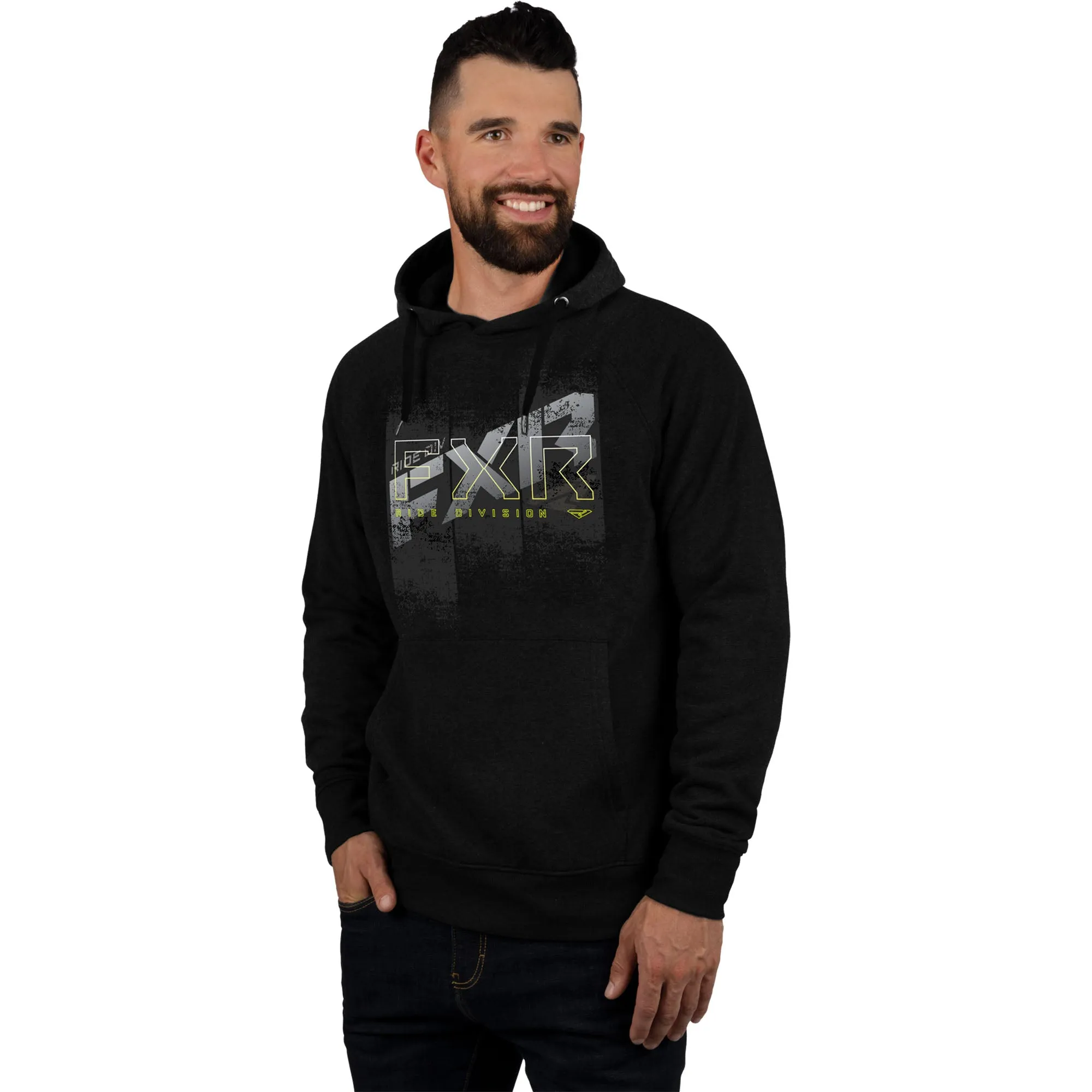FXR Broadcast Pullover Hoodie Black/HiVis