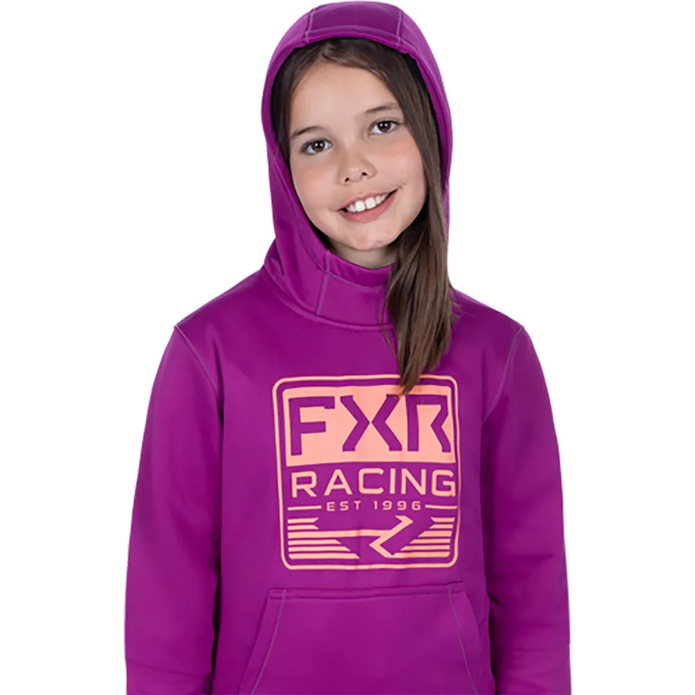 FXR Youth Emblem Tech Pullover Hoodie Light Wine/Melon