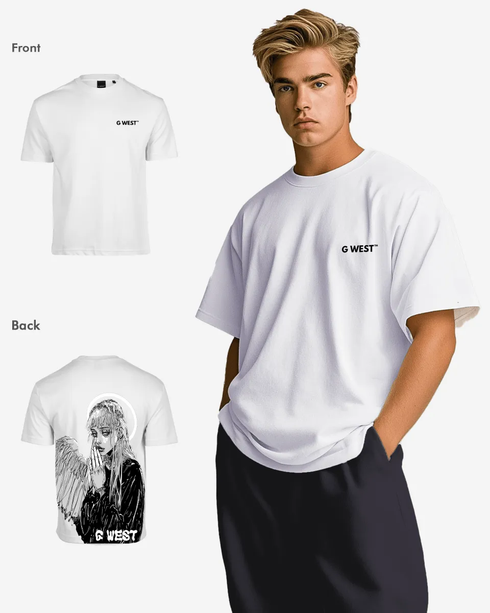 G West Oversized Angel Girl Tee