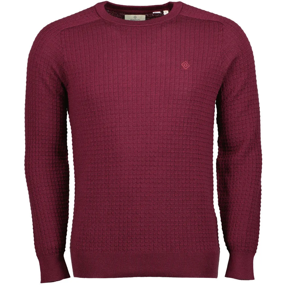 GANT Merino Textured Crewneck Knit