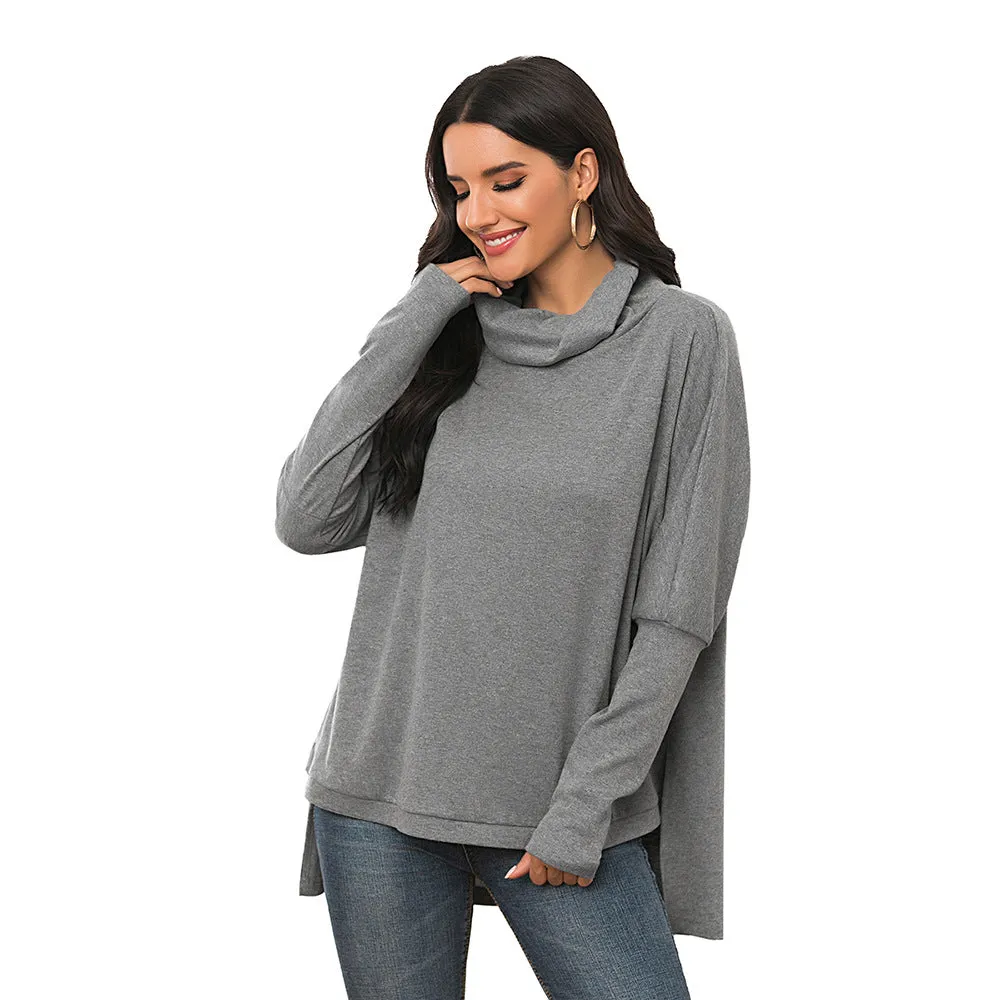 Irregular long casual sweater
