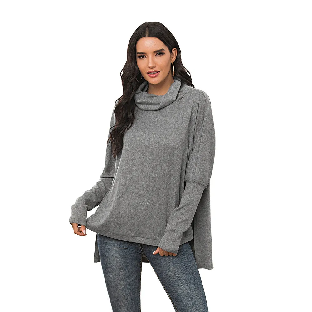 Irregular long casual sweater