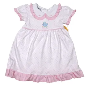 Magnolia Baby Vintage Blue Bird Emb Collared Dress