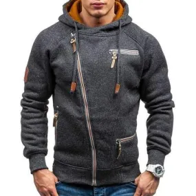 Men's Fashion Zipper Hoodies Casual Sweatshirts
