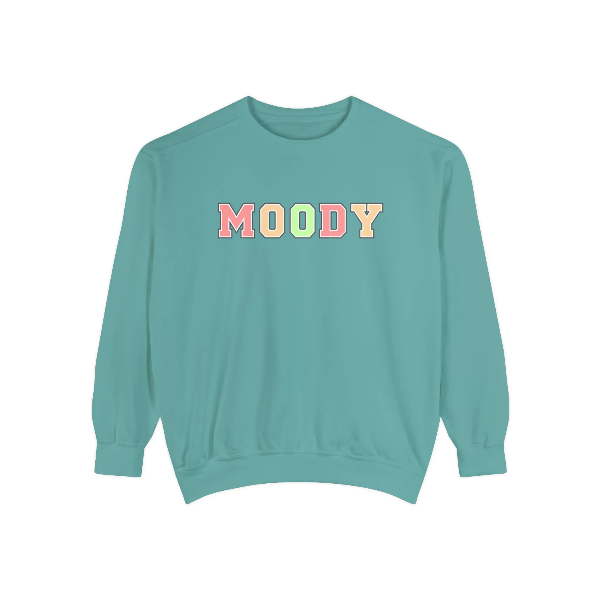 Moody Magic: Women's Comfort Color Sweatshirt for Cozy and Trendy Vibes