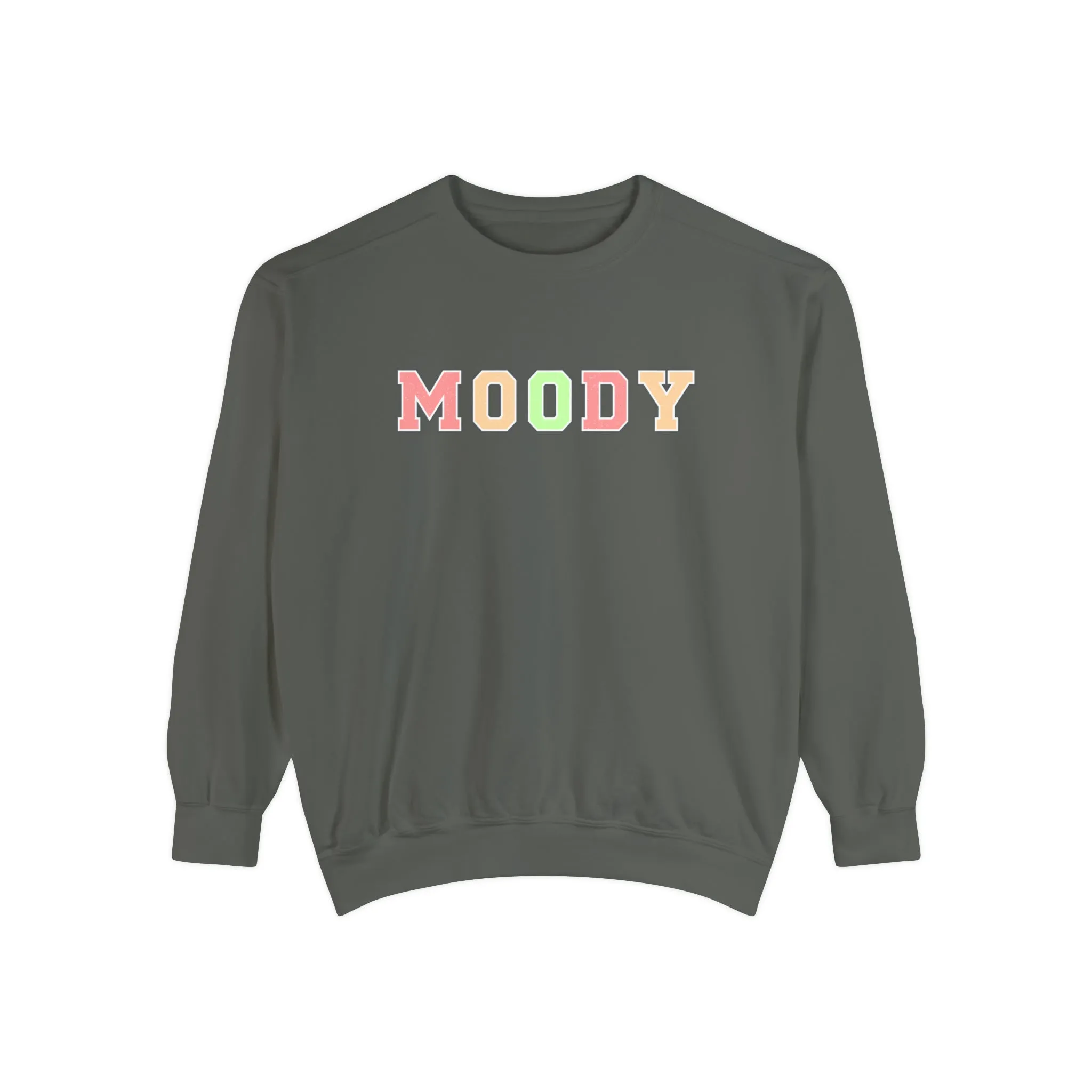 Moody Magic: Women's Comfort Color Sweatshirt for Cozy and Trendy Vibes