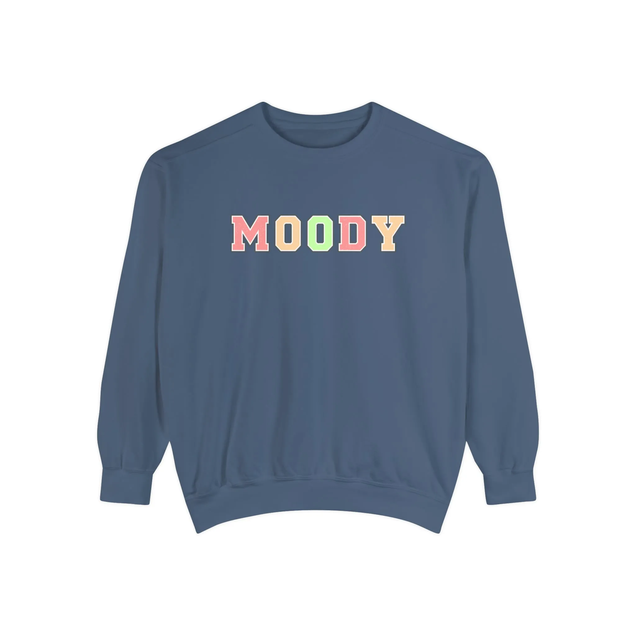 Moody Magic: Women's Comfort Color Sweatshirt for Cozy and Trendy Vibes