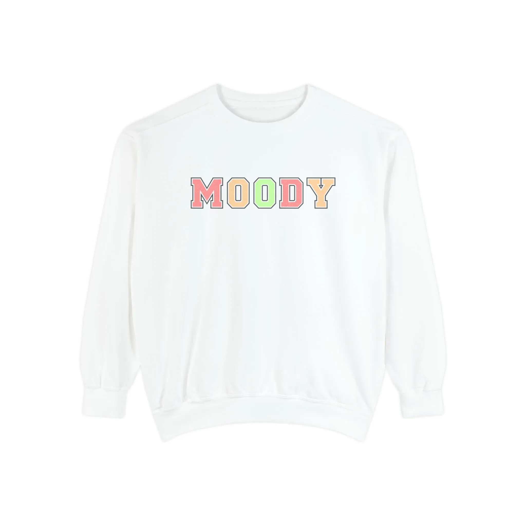 Moody Magic: Women's Comfort Color Sweatshirt for Cozy and Trendy Vibes