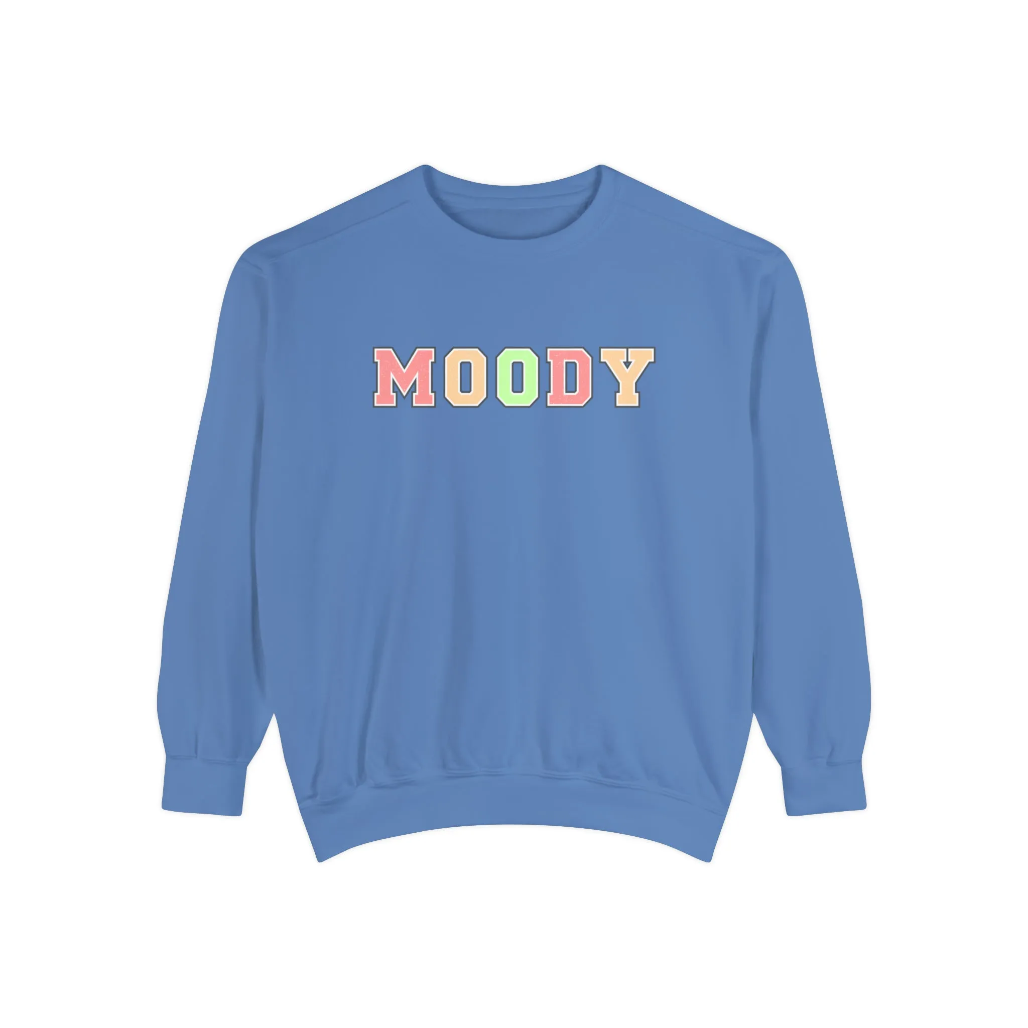 Moody Magic: Women's Comfort Color Sweatshirt for Cozy and Trendy Vibes