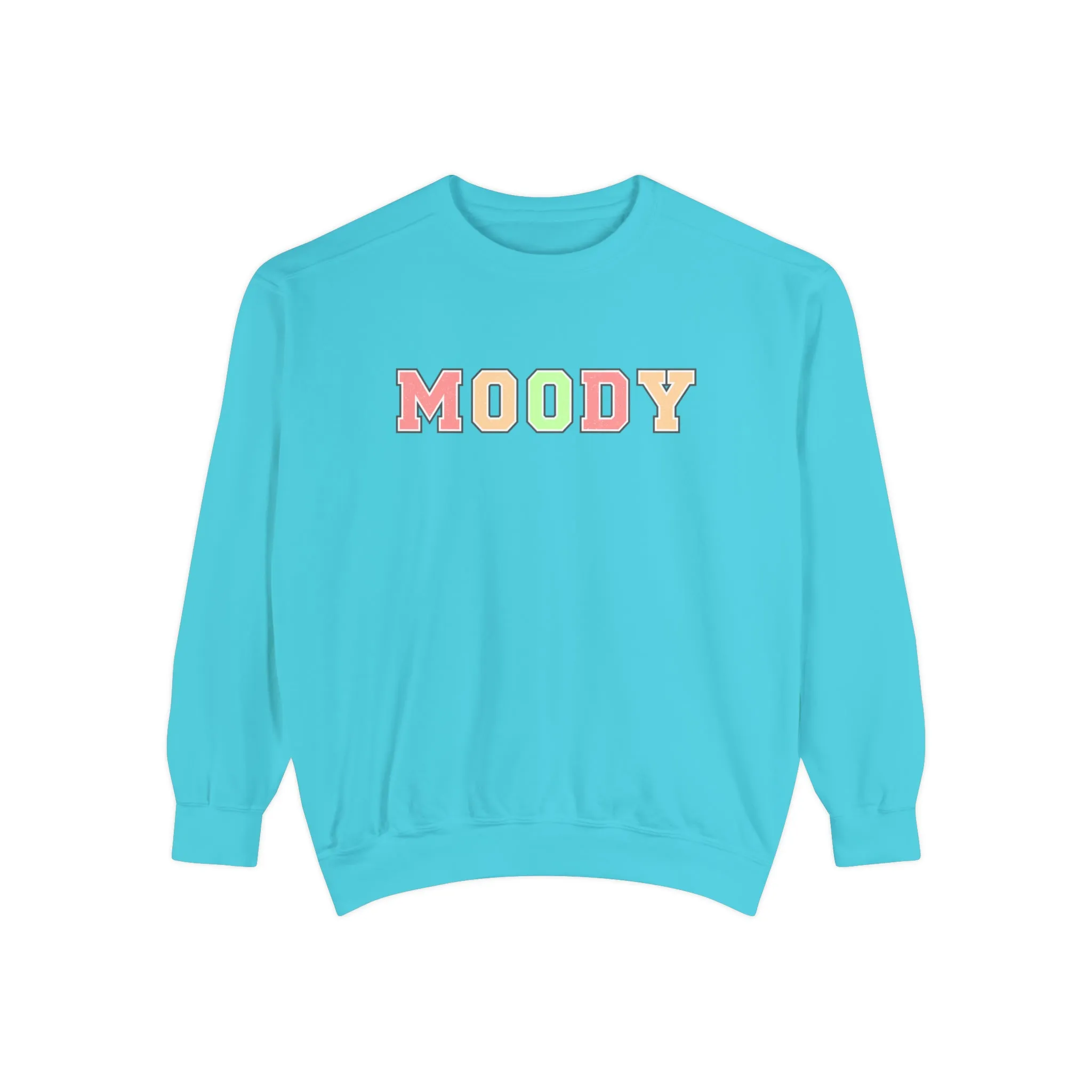 Moody Magic: Women's Comfort Color Sweatshirt for Cozy and Trendy Vibes