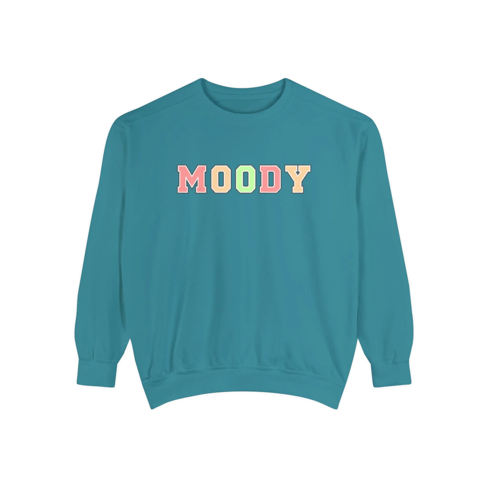 Moody Magic: Women's Comfort Color Sweatshirt for Cozy and Trendy Vibes