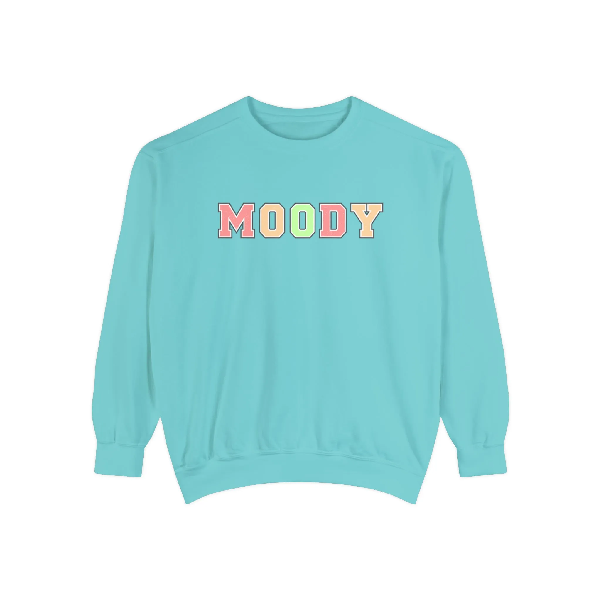 Moody Magic: Women's Comfort Color Sweatshirt for Cozy and Trendy Vibes