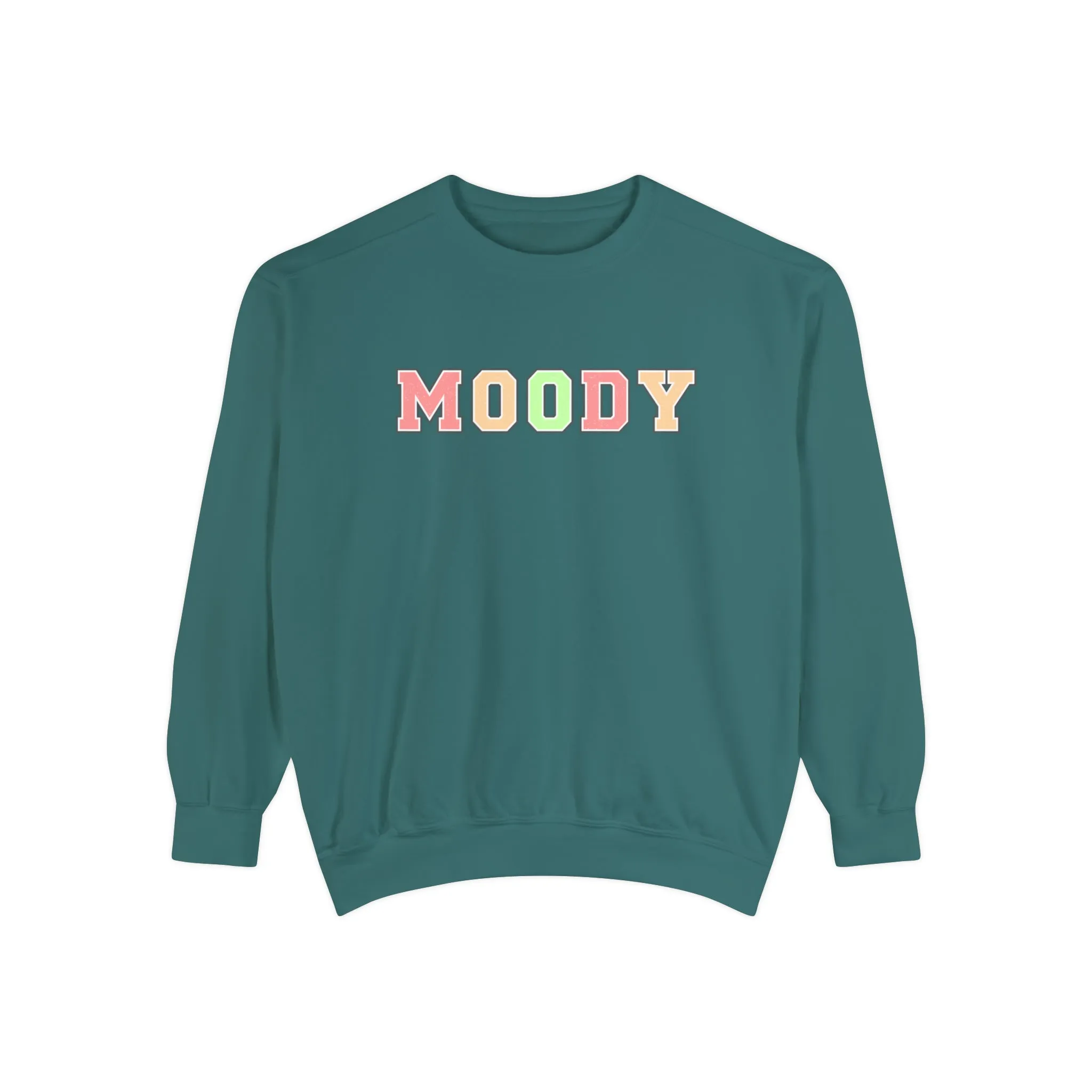 Moody Magic: Women's Comfort Color Sweatshirt for Cozy and Trendy Vibes