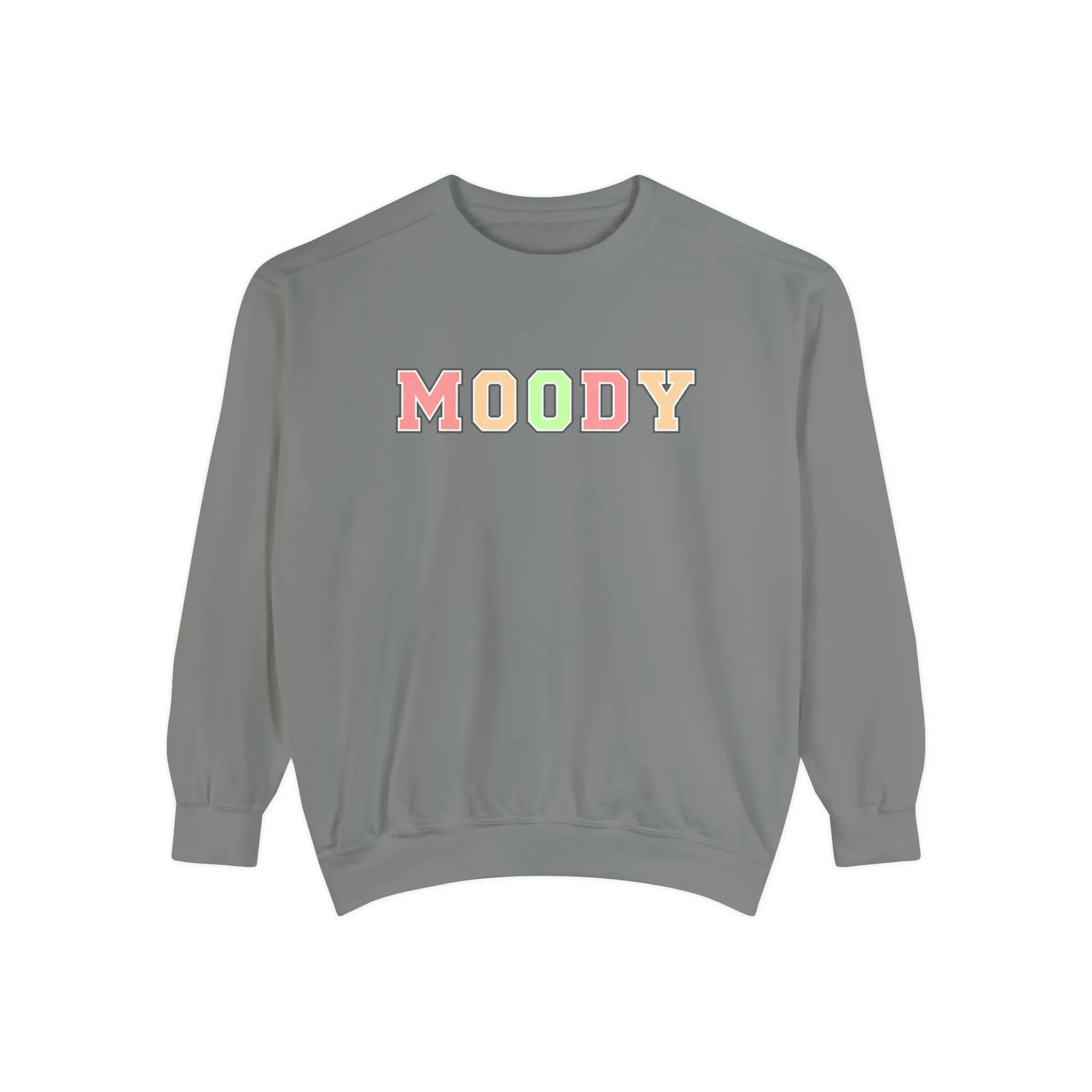 Moody Magic: Women's Comfort Color Sweatshirt for Cozy and Trendy Vibes