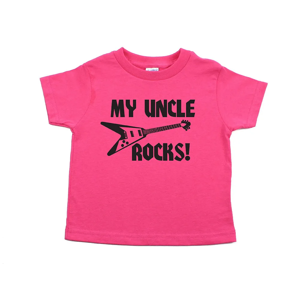My Uncle Rocks Toddler Short Sleeve T-Shirt