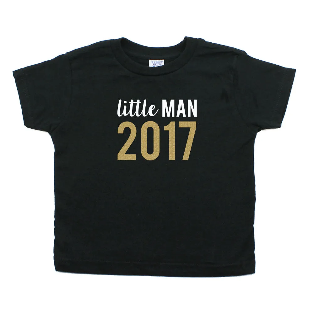 New Years Little Man 2017 Cotton Short Sleeve Toddler TShirt