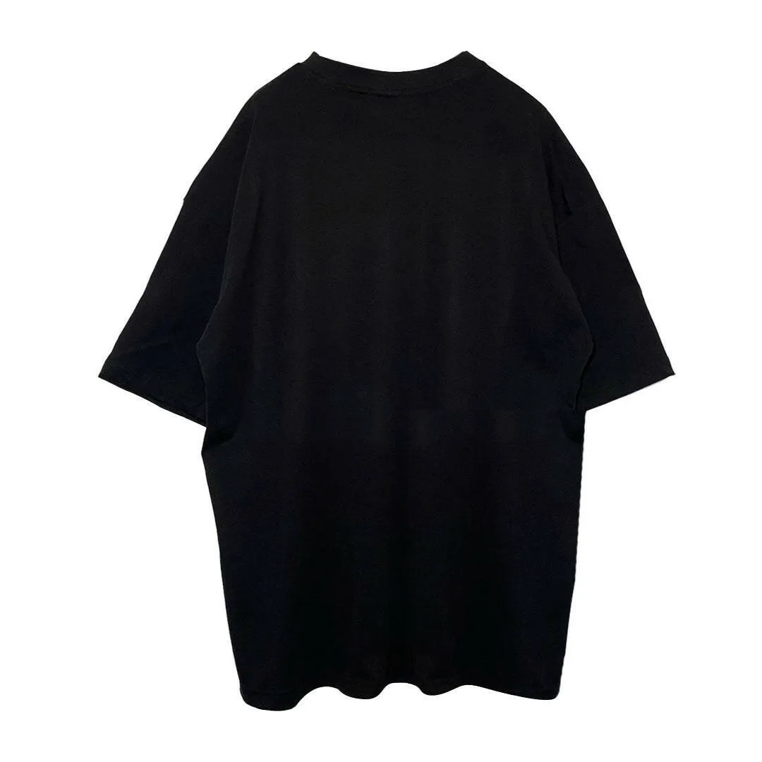 OVERSIZE BLACK T-SHIRT 'TECHNO EDGY' REFLECTIVE