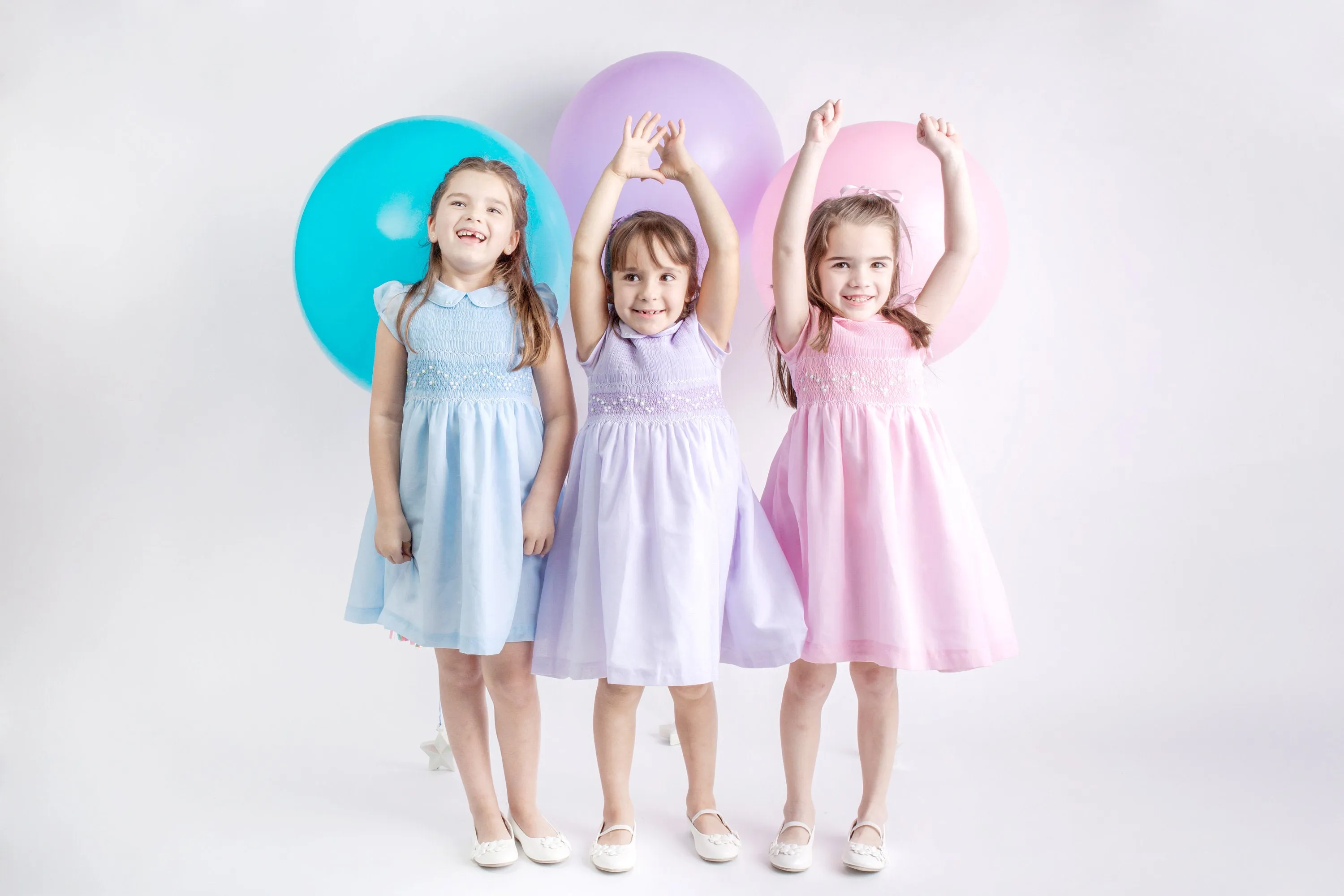 Pastel Pink Matching Sister Dresses, Smocked dresses, Baby dresses, Girl Dresses,  Pink Smocked Dresses
