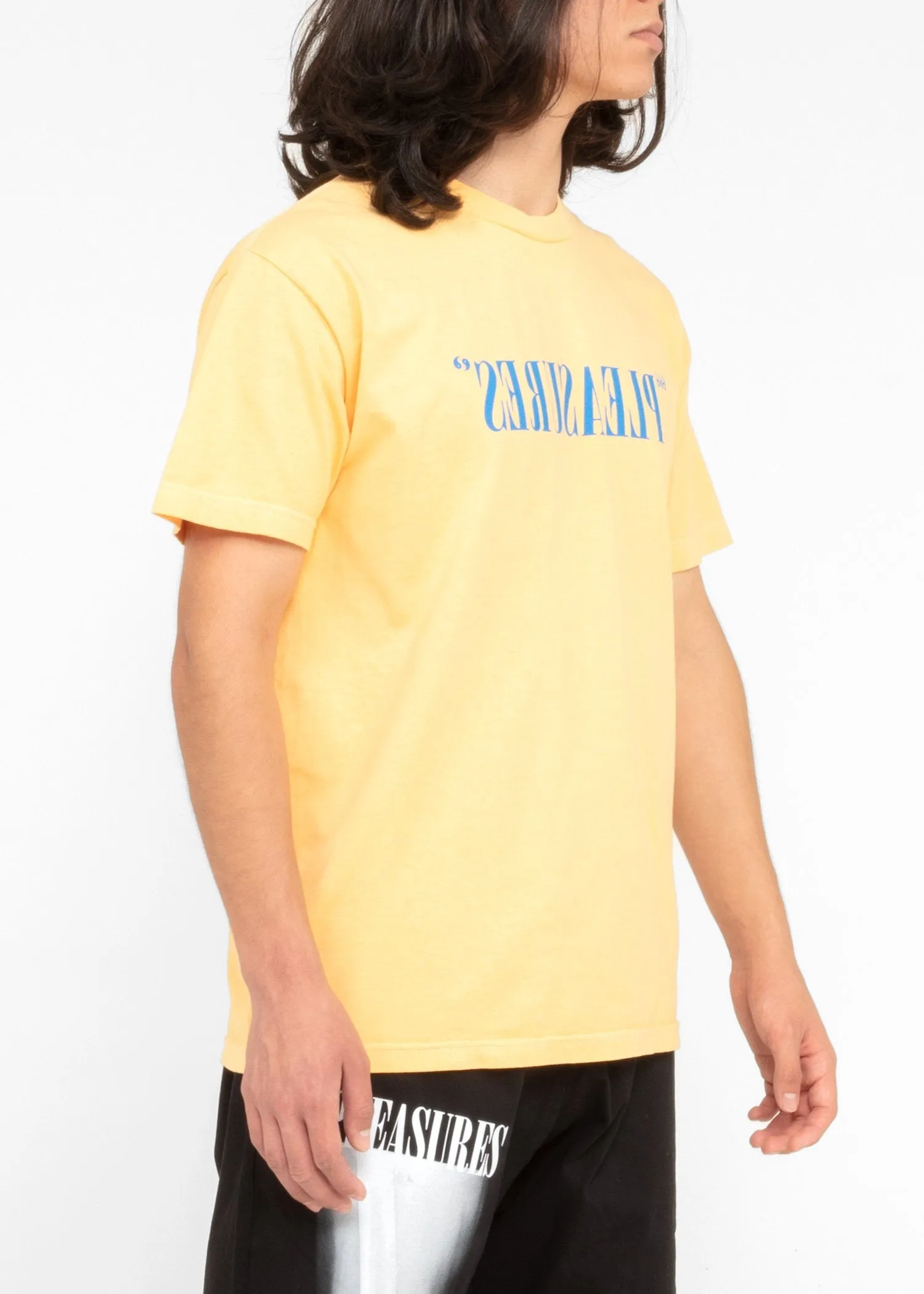 PLEASURES: FLIPPED LOGO TEE [ORANGE]