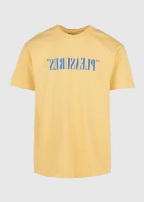 PLEASURES: FLIPPED LOGO TEE [ORANGE]