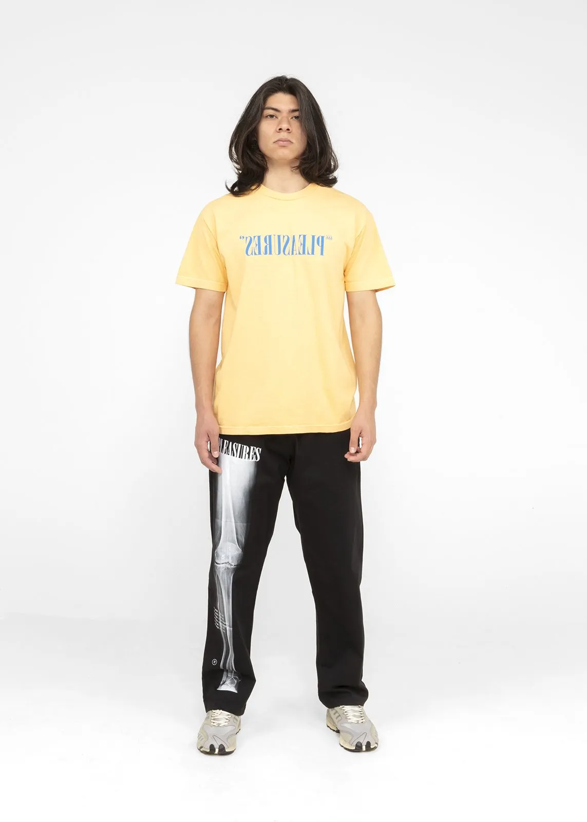 PLEASURES: FLIPPED LOGO TEE [ORANGE]