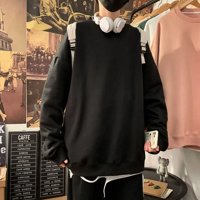 PR Women's Solid Color Casual Sweatshirts Autumn New Couple Hoodie Oversize Woman Clothing Streetwear Fashion Pullovers