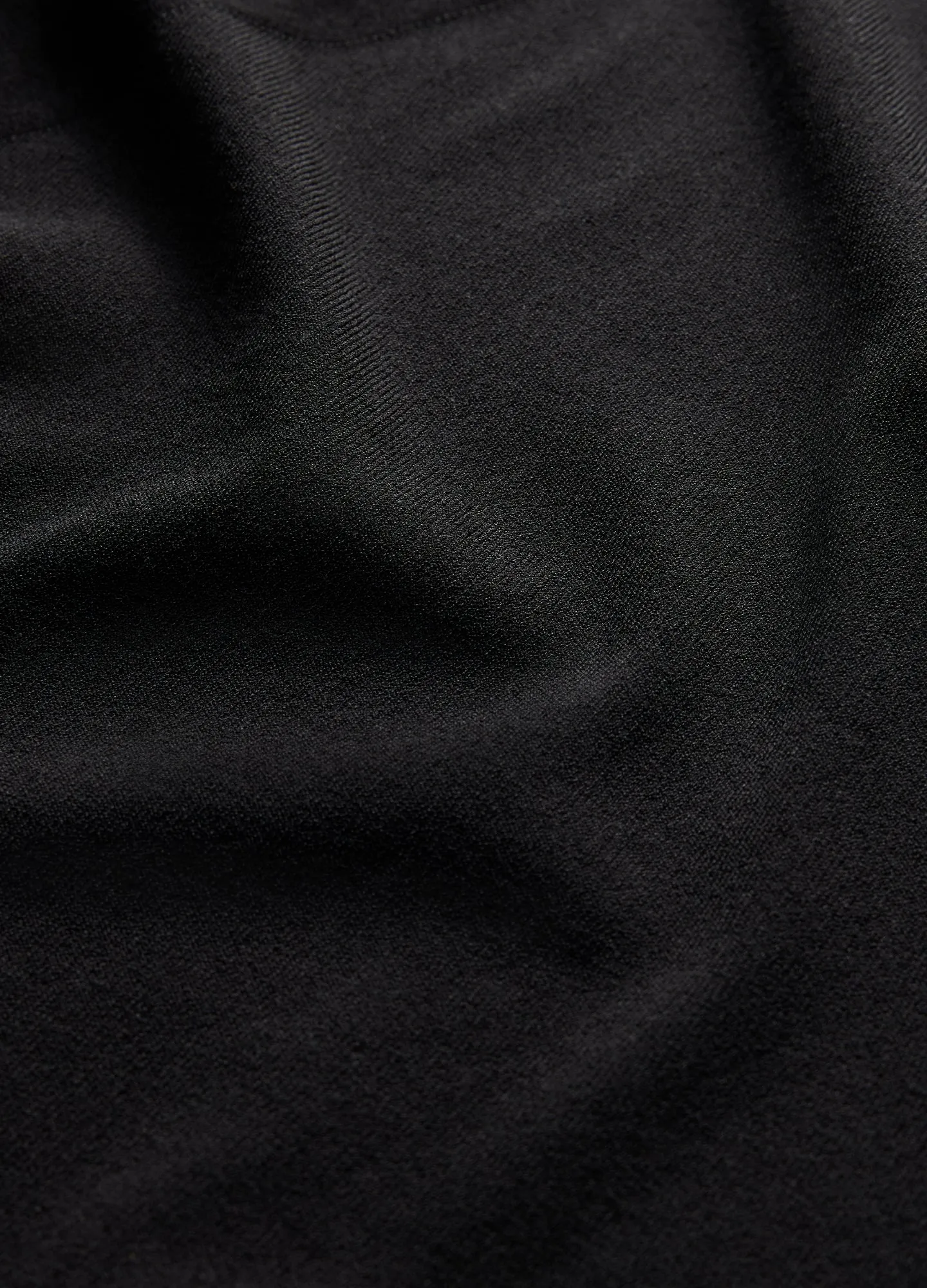 Roll Neck Tech Knit Sweater Black