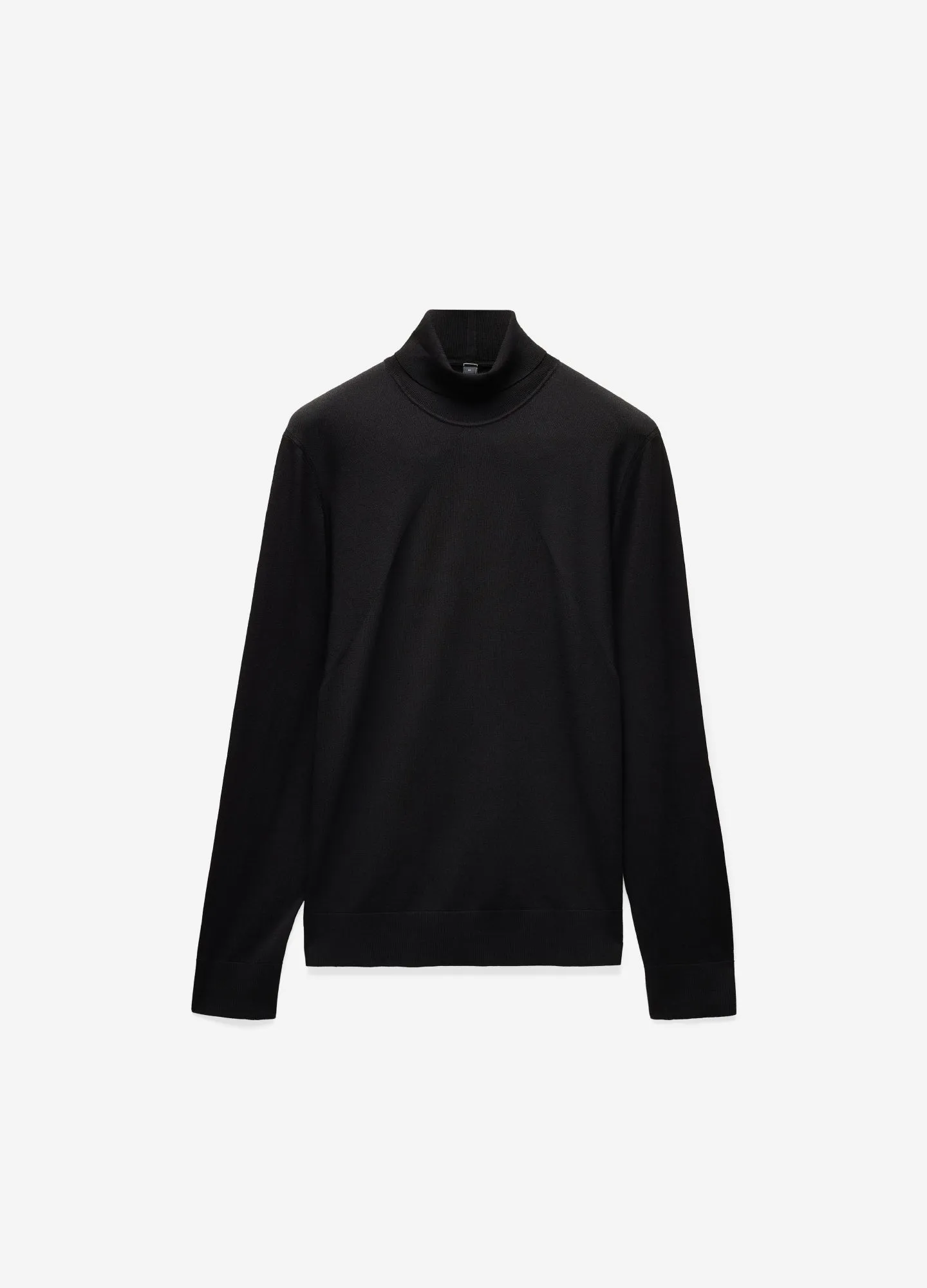Roll Neck Tech Knit Sweater Black