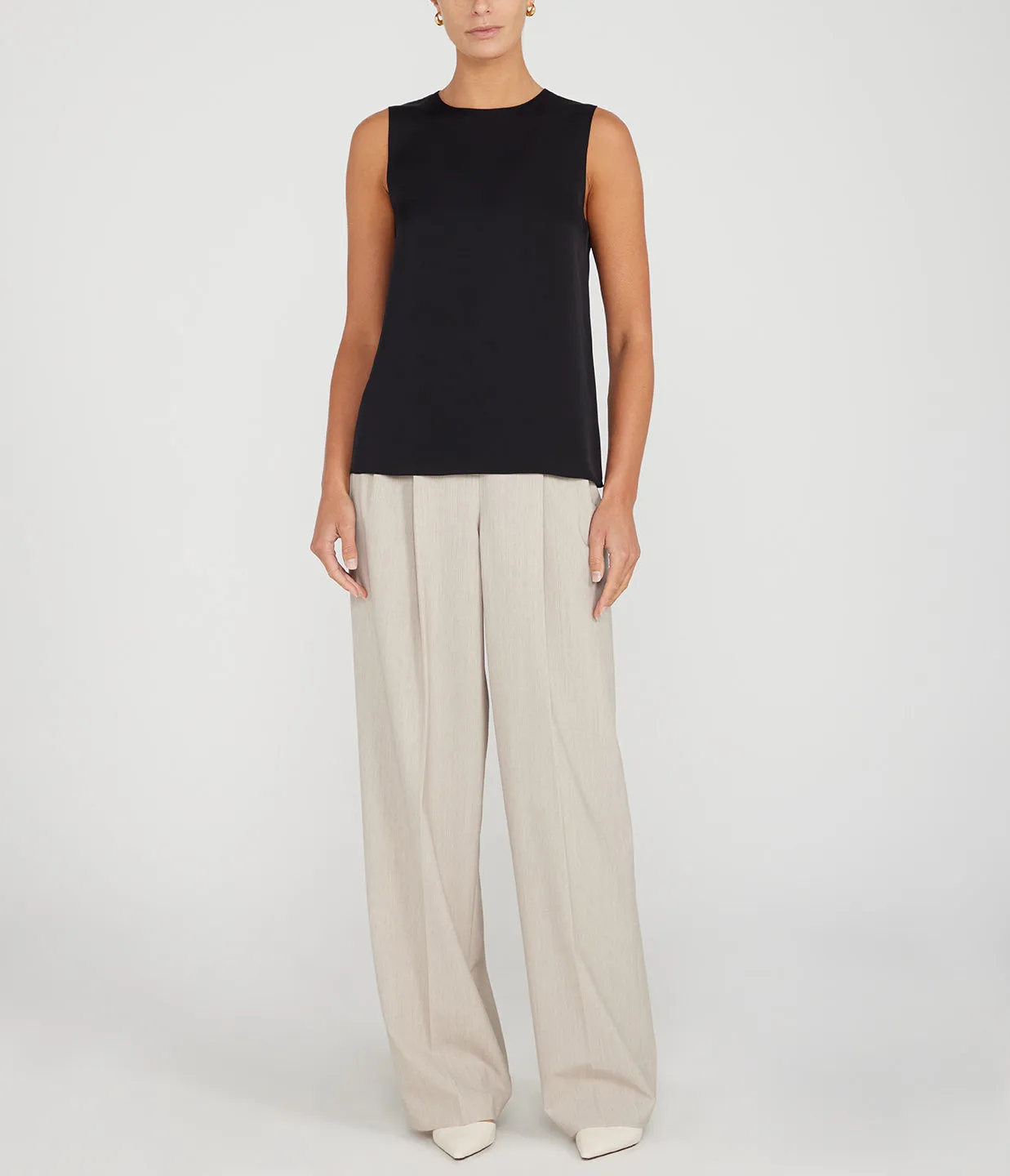 Shell Silk Top in Black