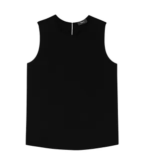 Shell Silk Top in Black
