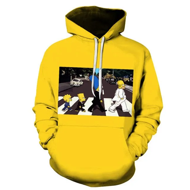 Simpson And his Son Anime Hoodie Series Men / Women Autumn and Winter Sweatshirt Hoodies