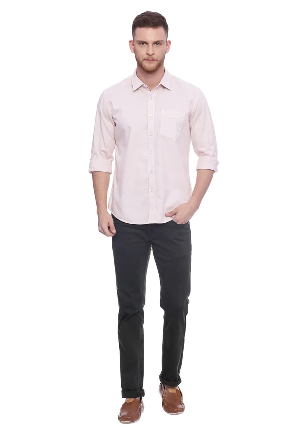 Slim Fit Dobby Stretch Shirt