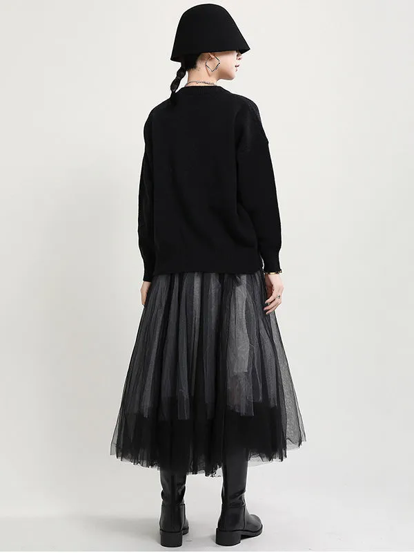 xakxx Stylish Bowknot Round-Neck Knitting Sweater